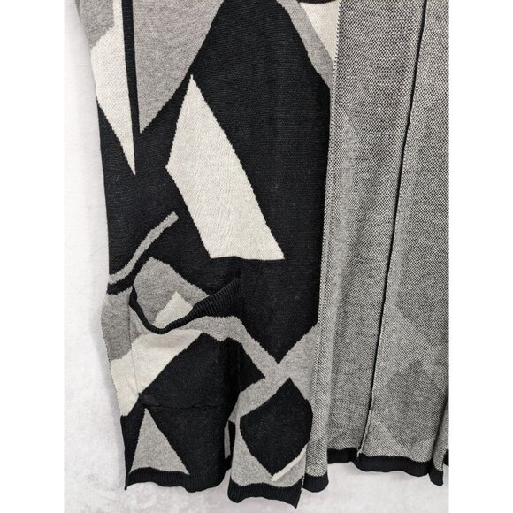 Lane Bryant Knit Cardigan Vest Women Size 14/16 Open Knit Geometric Office Boho - Picture 3 of 8